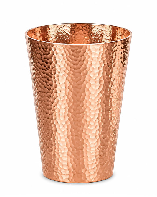 CigeZaus 18.5 Ounce Pure Copper Cups for Drinking, 100% Copper Heavy Tumbler for Decorations, Hammered