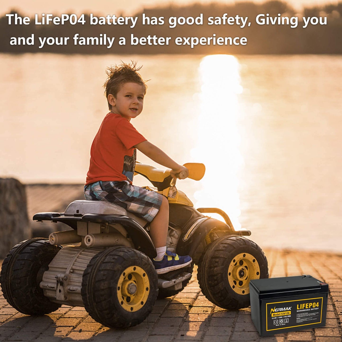 NERMAK 2 Pack 12V 12Ah LiFePO4 Deep Cycle Battery, 2000+ Cycles Lithium Iron Phosphate Rechargeable Battery for Solar Power,UPS,Lighting, Power Wheels, Fish Finder, Scooters and More, Built-in 12A BMS