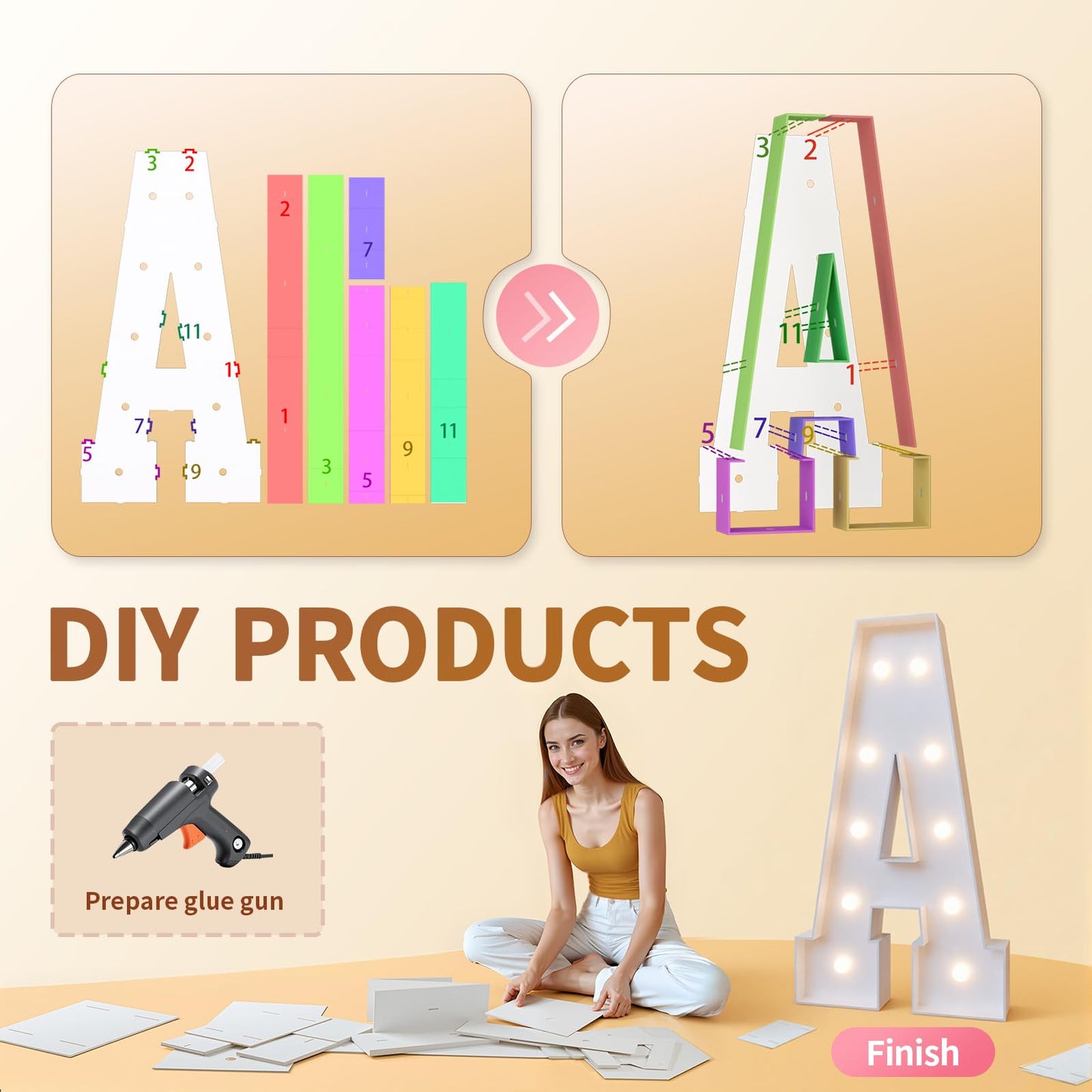 imprsv 4FT Marquee Light Up Letters for Birthday Party Decorations Large Marquee Letters for Wedding Event Bridal Shower Engagement Anniversarty Party Decor,Letter V