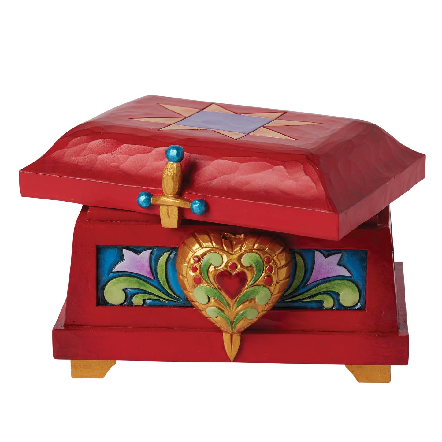 Enesco Disney Traditions Collection by Jim Shore Snow White The Evil Queen's Decorative Trinket Box- Stone Resin Hand Painted Crafted Collectible Disney Villains Jewelry Box Home Decor, 3.5 Inch