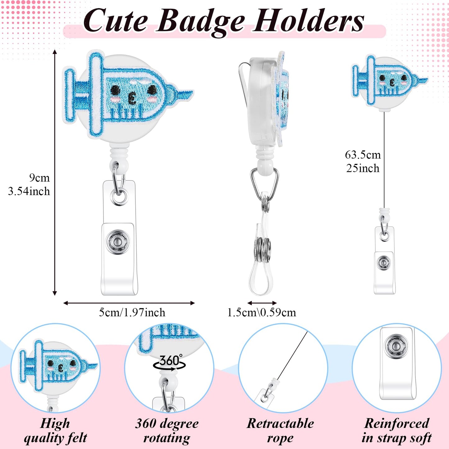 Henoyso 60 Pcs CNA Week Gifts Bulk 2026 for Women, Employee Nursing Appreciation Gifts Bulk, Retractable Badge Reel Nurse Keychain for Nursing Student Doctor Medical Graduation Party(Vibrant)