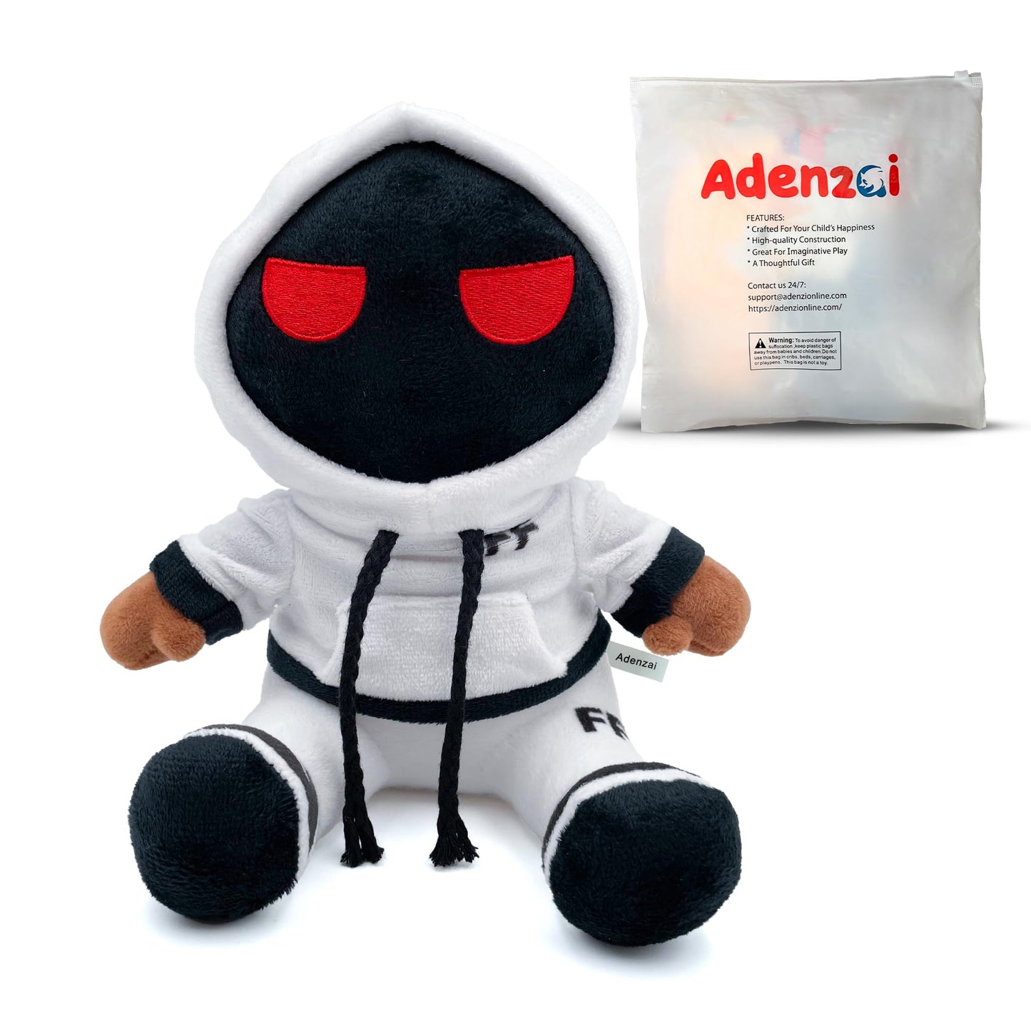 Adenzai 8.7" Foltyn Family Standard Plushies | Soft Stuffed Pillow | Kids' Room Decor for Birthdays & Holidays | White-8.7IN