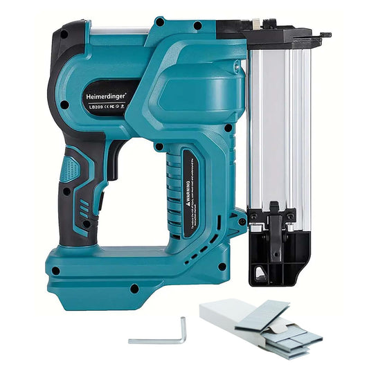 18 Gauge Cordless Brad Nailer Compatible with Makita 18V Battery, 2 in 1 Electric Nail/Stapler Gun Drives 2 Inches Nailer for Upholstery and Woodworking,Tool Only