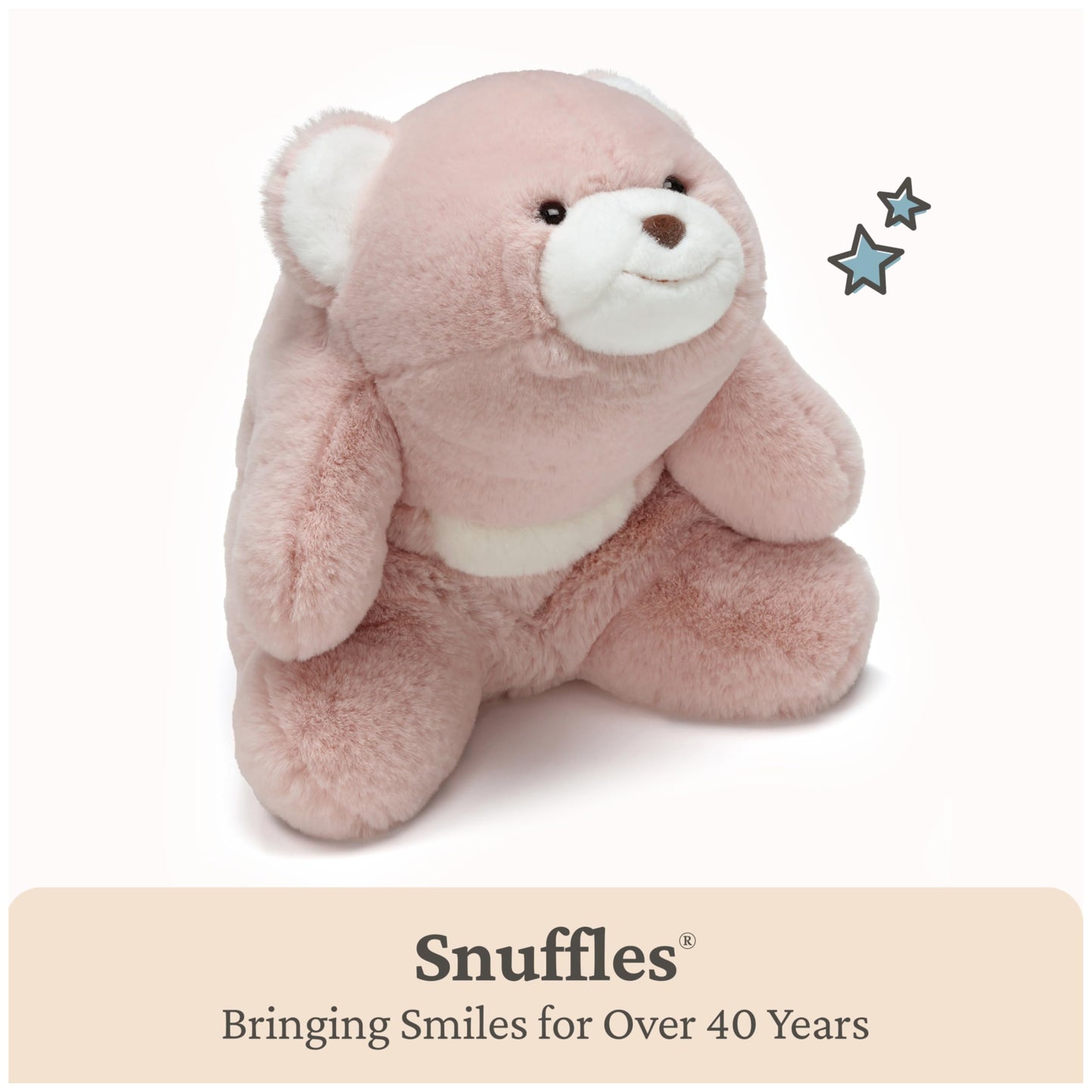 GUND Original Snuffles Teddy Bear, Premium Stuffed Animal for Ages 1 and Up, Pink, 10”
