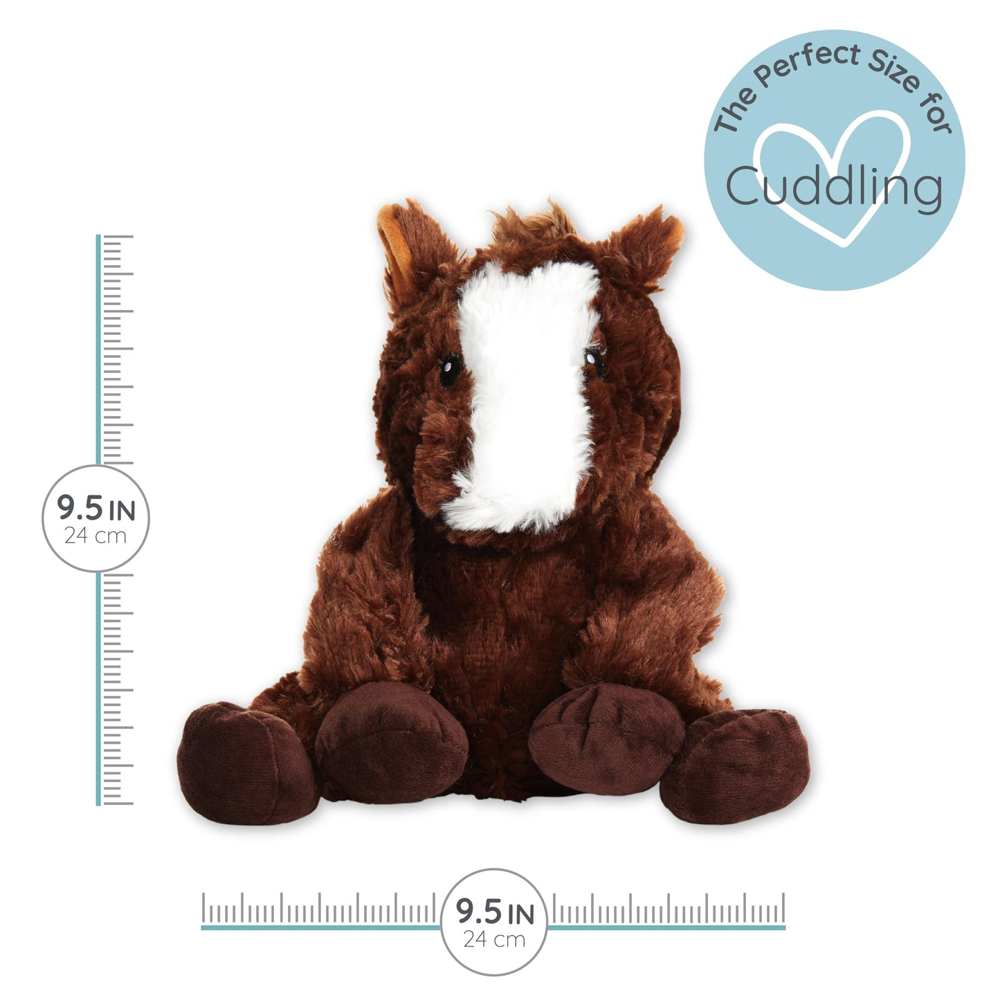 Warm Pals - Harry The Horse - 1.5lbs - Cozy Microwavable Lavender Scented Plush Toys - Heated Stuffed Animal - Heatable Coolable Bedtime Comfort Plushie