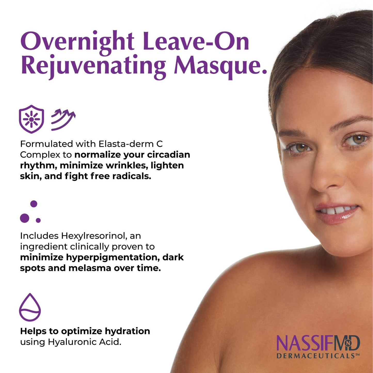 NassifMD Refreshing & Brightening Overnight Illuminating Masque Leaves Skin Soft & Refreshed 4 fl oz