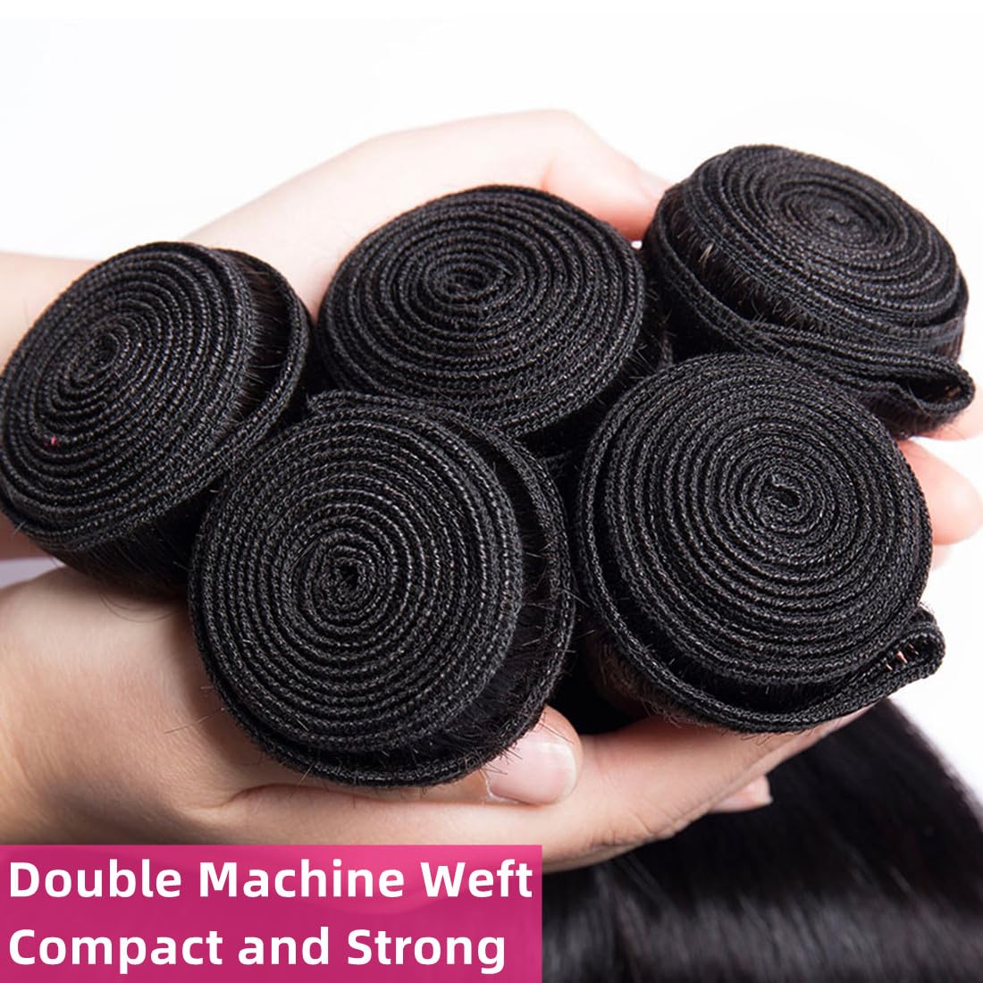 Taziza Loose Deep Wave Bundles Human Hair(14 16 18 Inch)10A Grade Brazilian Loose Deep Wave Human Hair Bundles 100% Unprocessed Virgin Hair Loose Wave Bundles for Black Women Natural Color