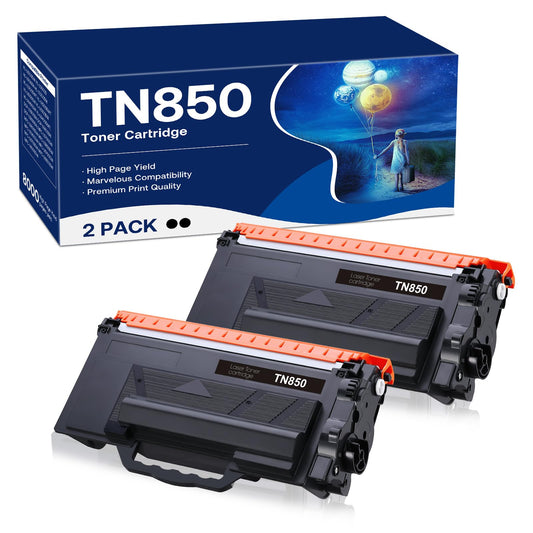 AOLIBE TN850 Compatible for Brother TN-880 TN-850 TN-820 TN820 Toner Cartridges High Yield Replacement for HL-L6200DWT L6200DW L5200DW L5100DN MFC-L5800DW L5700DW L6700DW L6800DW 2 Black