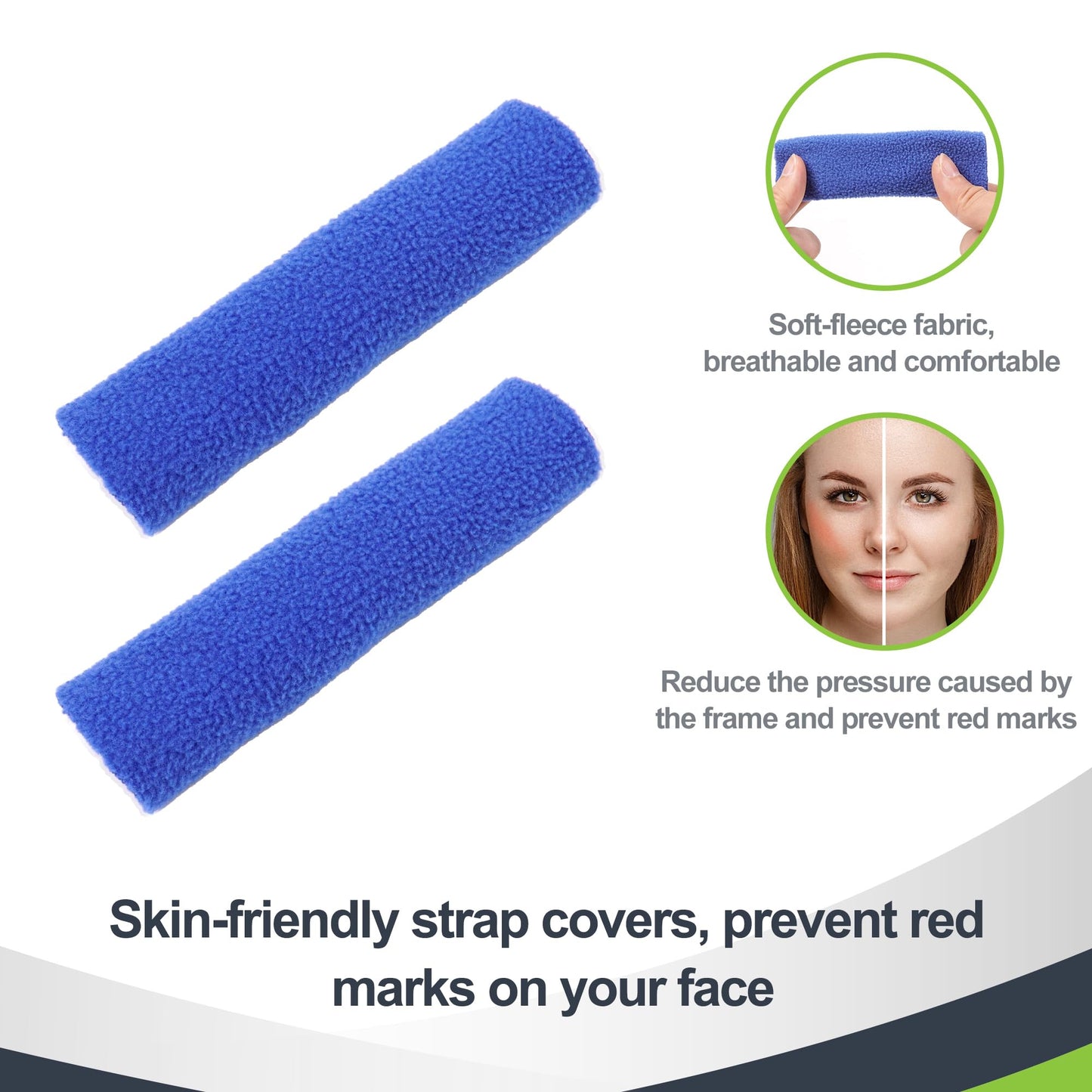 Replacement Set for F20 with Medium Cushion, Strap, Frame, Clips and Strap Covers, Great-Value & Quick-Disconnect, MEDICOLOR Supplied