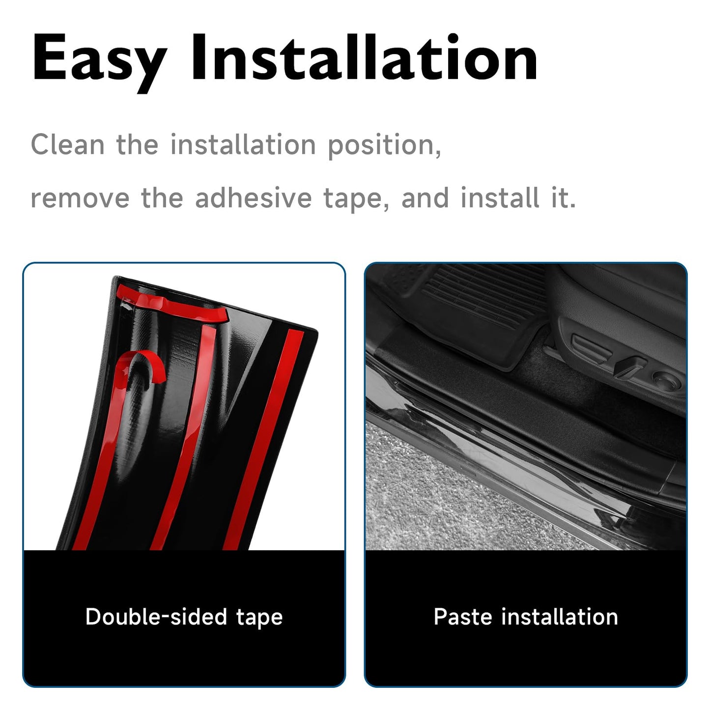 BIBLOZ Inside Door Sill Protector Compatible with Toyota Grand Highlander 2024 2025 2026 Accessories LE/XLE/Limited/Platinum Door Sill Guards Trim(Not for Highlander)