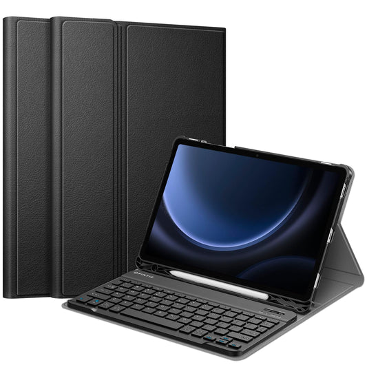 Fintie Keyboard Case for Samsung Galaxy Tab S9 FE 5G 10.9 Inch/Galaxy Tab S9 11 Inch 2023 with S Pen Holder, Slim Stand Cover Detachable Wireless Bluetooth Keyboard, Black