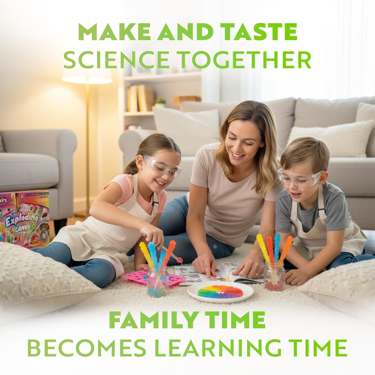 Playz STEM Chemistry Kit - Explosive Edible Experiments - Learn Science Fun for Boys and Girls Ages 8-13