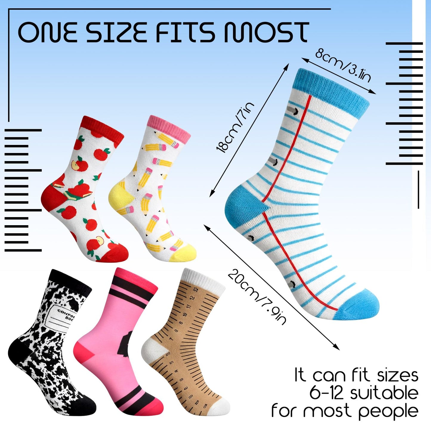 Yungyan 12 Set End of Year Gifts for Teacher Coworker Appreciation Gifts Bulk Reusable Plastic Coffee Cup and Novelty Teacher Sock Back to School Gift Employee Team Coworker Staff Office Supply(16 oz)