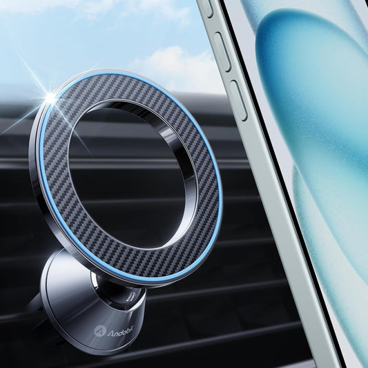 andobil for Magsafe Car Mount [Strongest Magnet, Easy Installation] All Metal Magnetic Cell Phone Holder Car, 360° Air Vent Car Phone Mount, Fits for iPhone 16 Pro Max 15 14 13 12, and MagSafe Cases