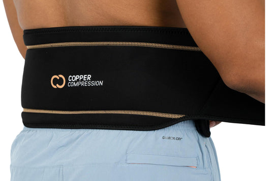 Copper Compression Lower Back Lumbar Support Brace, 1 Guaranteed Highest Copper Content, Great for All Activities! Infused Fit Wrap/Belt, Wear Anywhere! (Waist 39" - 50")