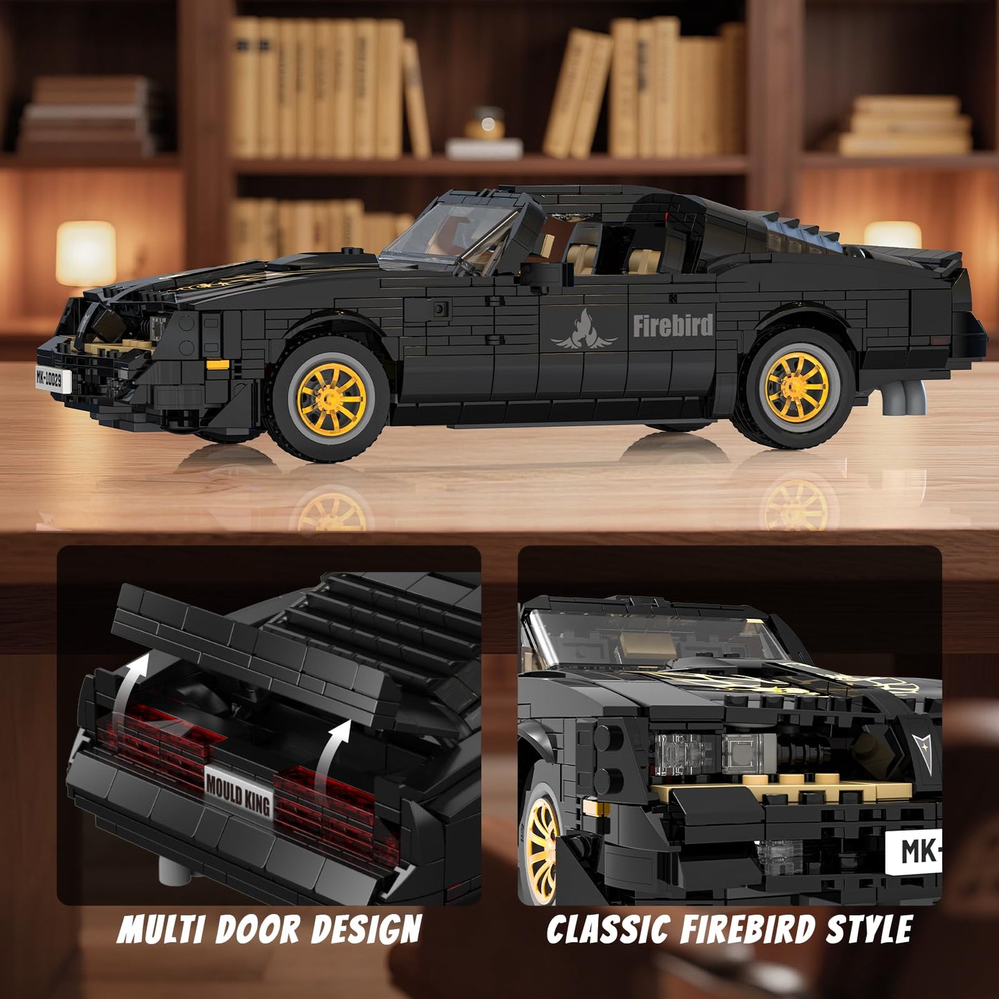 Mould King Classic Sport Car Building Sets, Creative Classic Cars for Teens Age 14+, Display Model for Home or Office Décor,10029 Cool Vehicles Model Toys Birthday Gifts for Adults,1557 PCS