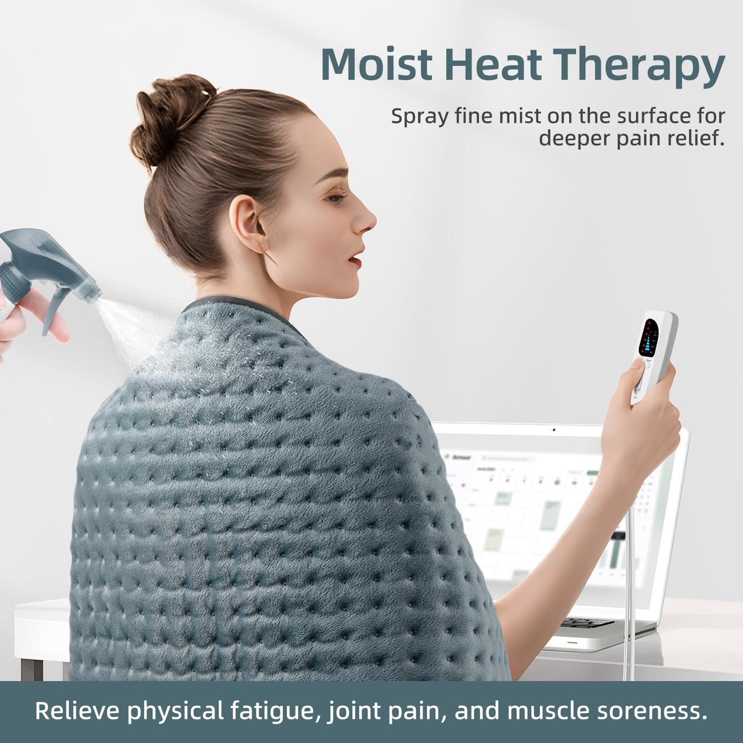 17"x33" Heating Pad XXXL for Back Pain Relief, Heated Pad for Neck/Shoulders/Legs/Knees/Feet/Cramps, Heat Pads for Women, Birthday Mothers Day Gifts for Mom Wife Grandma Her, 6 Heat Settings, Auto-Off