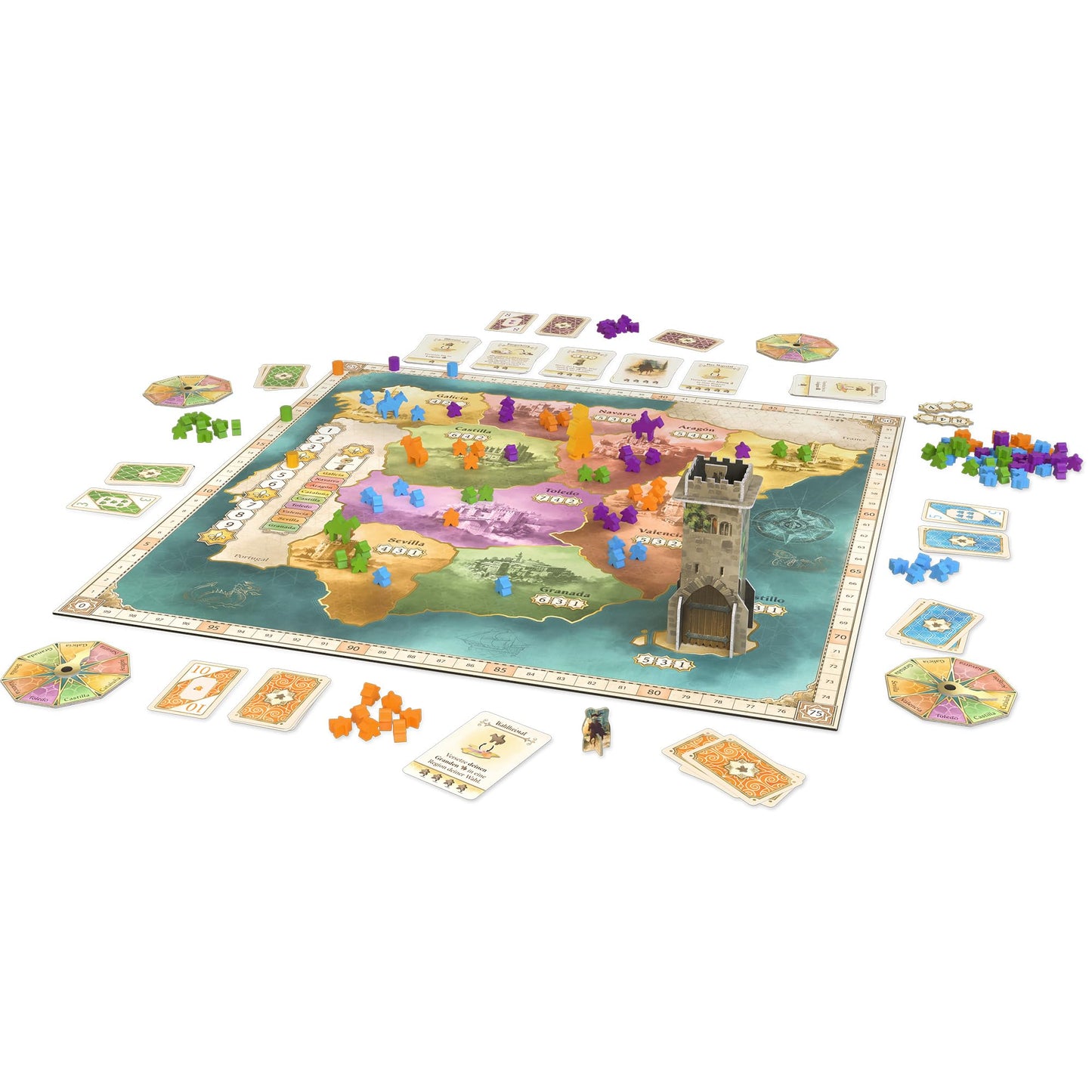 Hans im Glück El Grande Board Game - Engage in Medieval Intrigue in 15th Century Spain! Area Control Strategy Game for Kids & Adults, Ages 12+, 2-5 Players, 90 Min Playtime