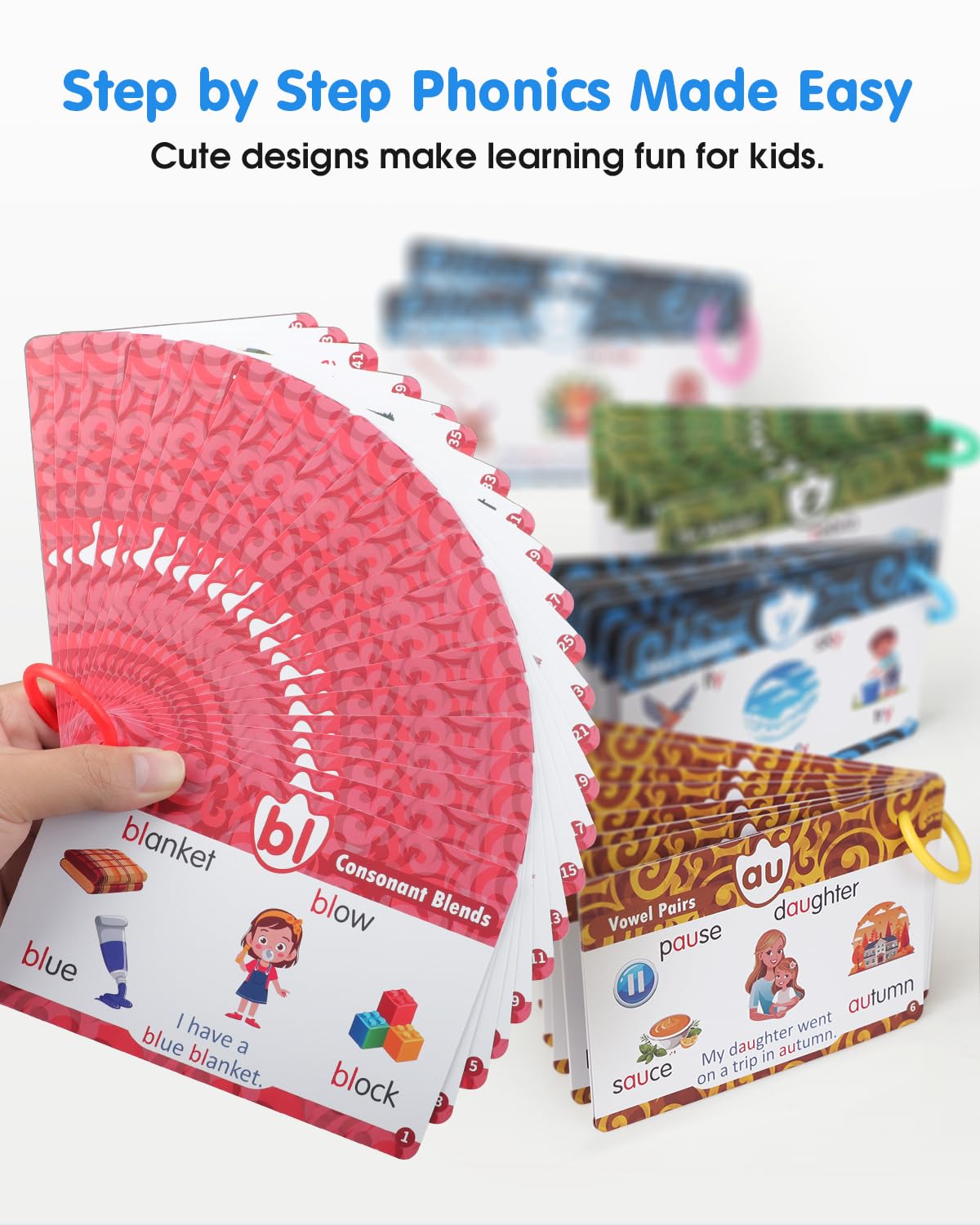 Humzo Talking Phonics Flash Cards with Reader Pen
