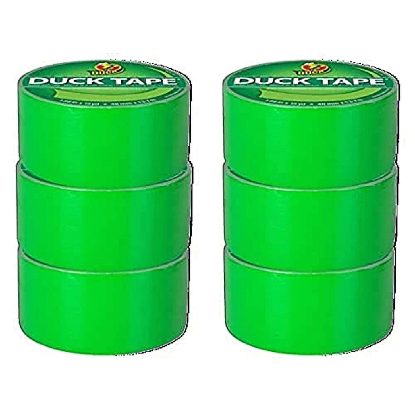 Duck Brand Color Duct Tape, 6-Roll, Neon Lime Green (1265018_C)