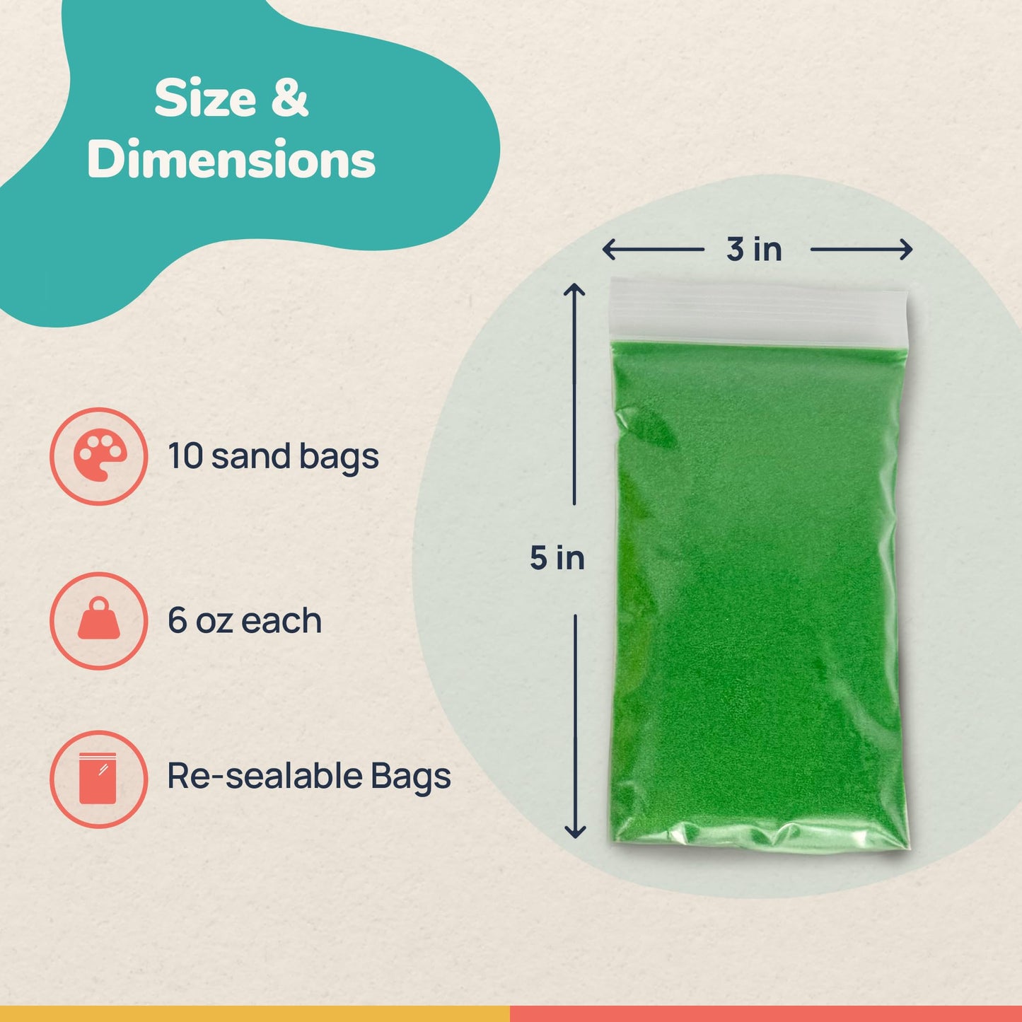 CuteyCo Crafty Sand - 10 Colors: 3 lbs of Vibrant Craft & Play