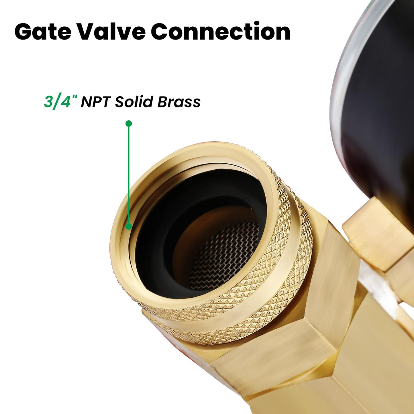 Watflow Water Flow Gauge, Temperature and Pressure Test Assembly, 0-160psi,0-13 GPM, 3/4" Female Hose Thread.