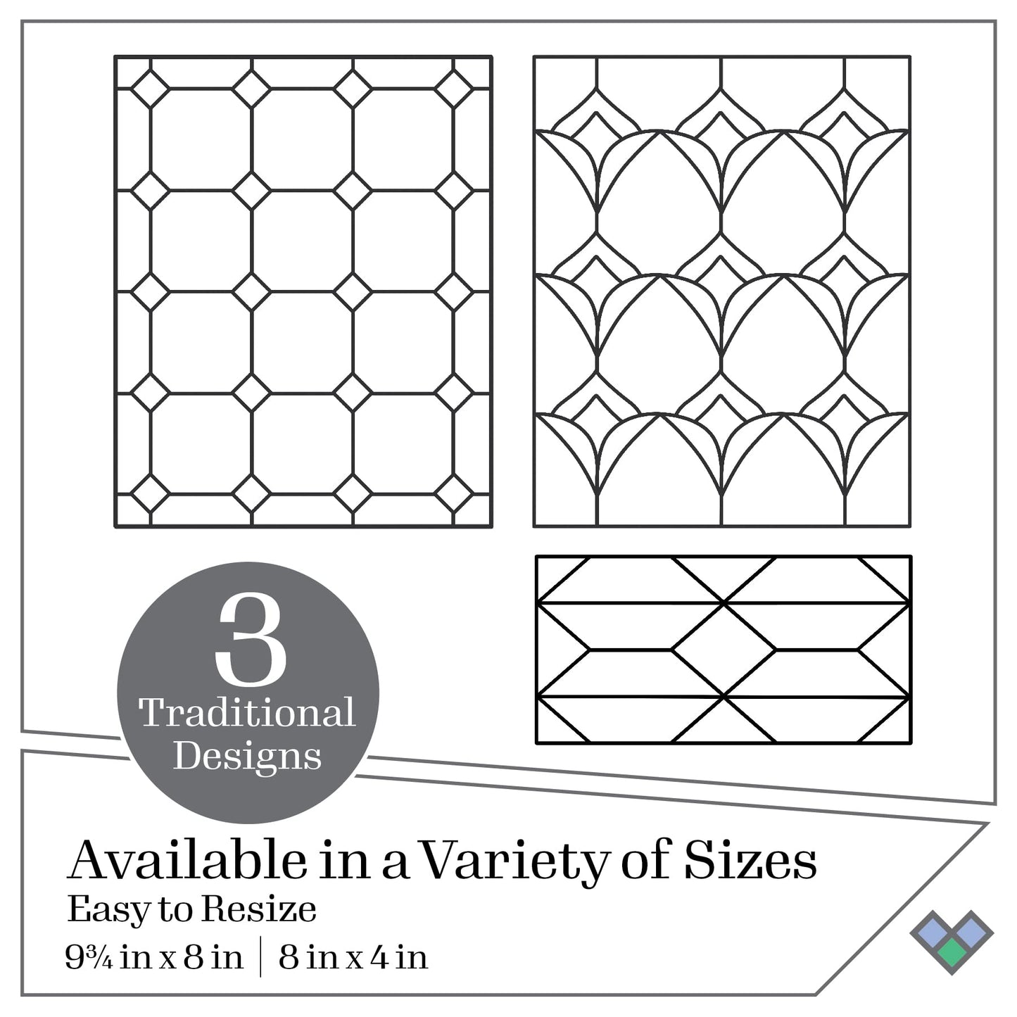 Gallery Glass Privacy Window PROMOGGPW22, Stained Glass Pattern Pack for DIY Arts and Crafts, Perfect for Beginners and Artists, 8 Ounces, 4 Piece