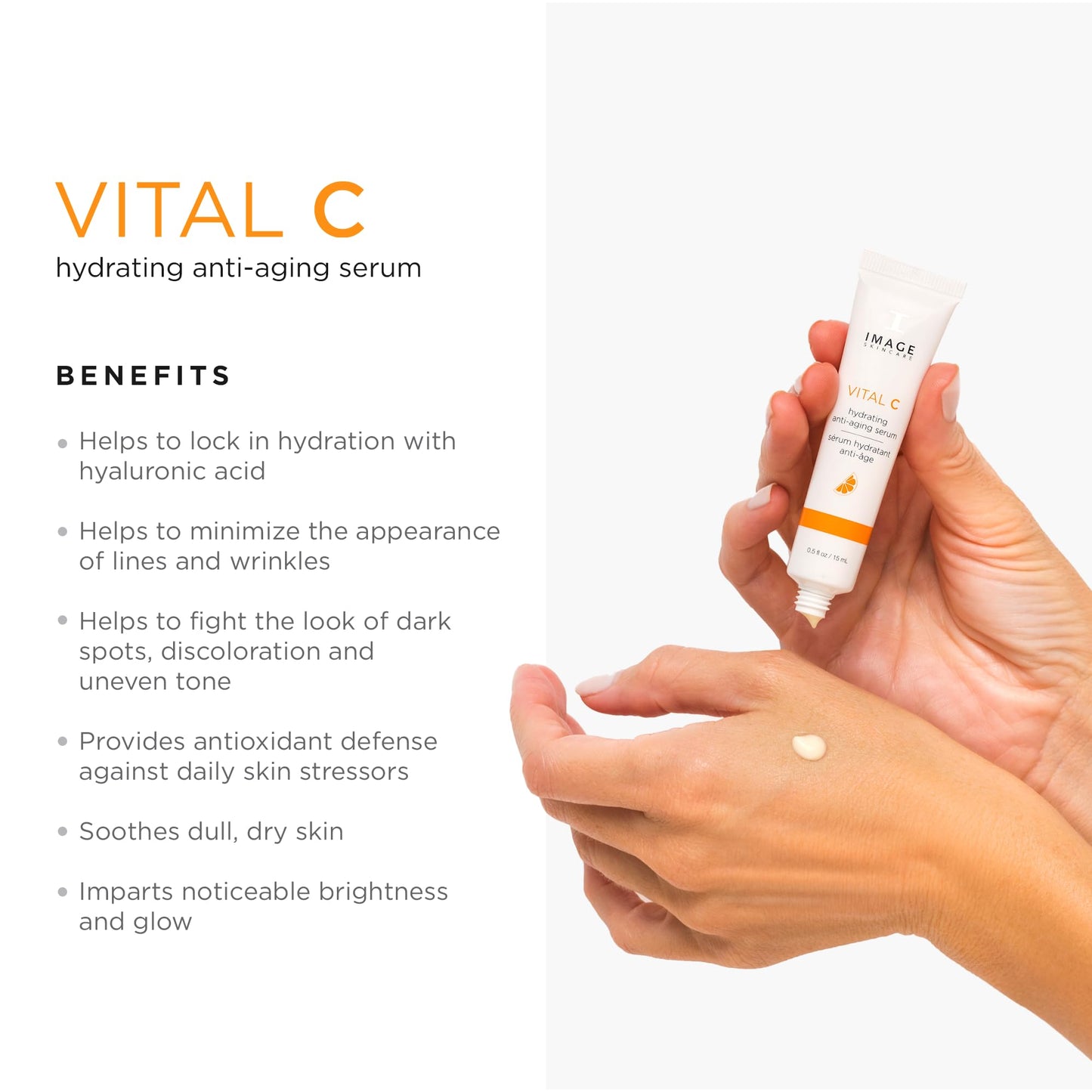 IMAGE Skincare, VITAL HYDRATION 3-Step Vitamin C Routine, Made with Hyaluronic Acid for Anti-Aging, Dry, Dull Skin, 3 Piece Skin Care Set