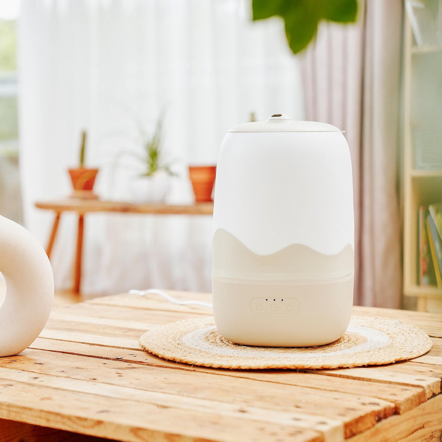 Babymoov Wave 3-in-1 Baby Humidifier, Easy Cleaning, Top Fill, XL Capacity for Large Bedroom and Nursery, Night Light & Essential Oil Diffuser (Baby Registry Essential)
