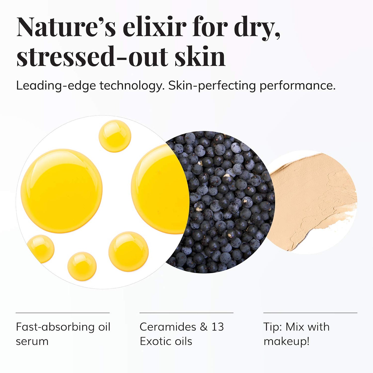 Le Mieux Derma Relief Serum - Hydrating Oil Serum for Face with Ceramides, Squalane & Kukui, Moisturizing Facial Oils for Dry or Sensitive Skin, No Parabens or Sulfates (1 oz / 30 ml)