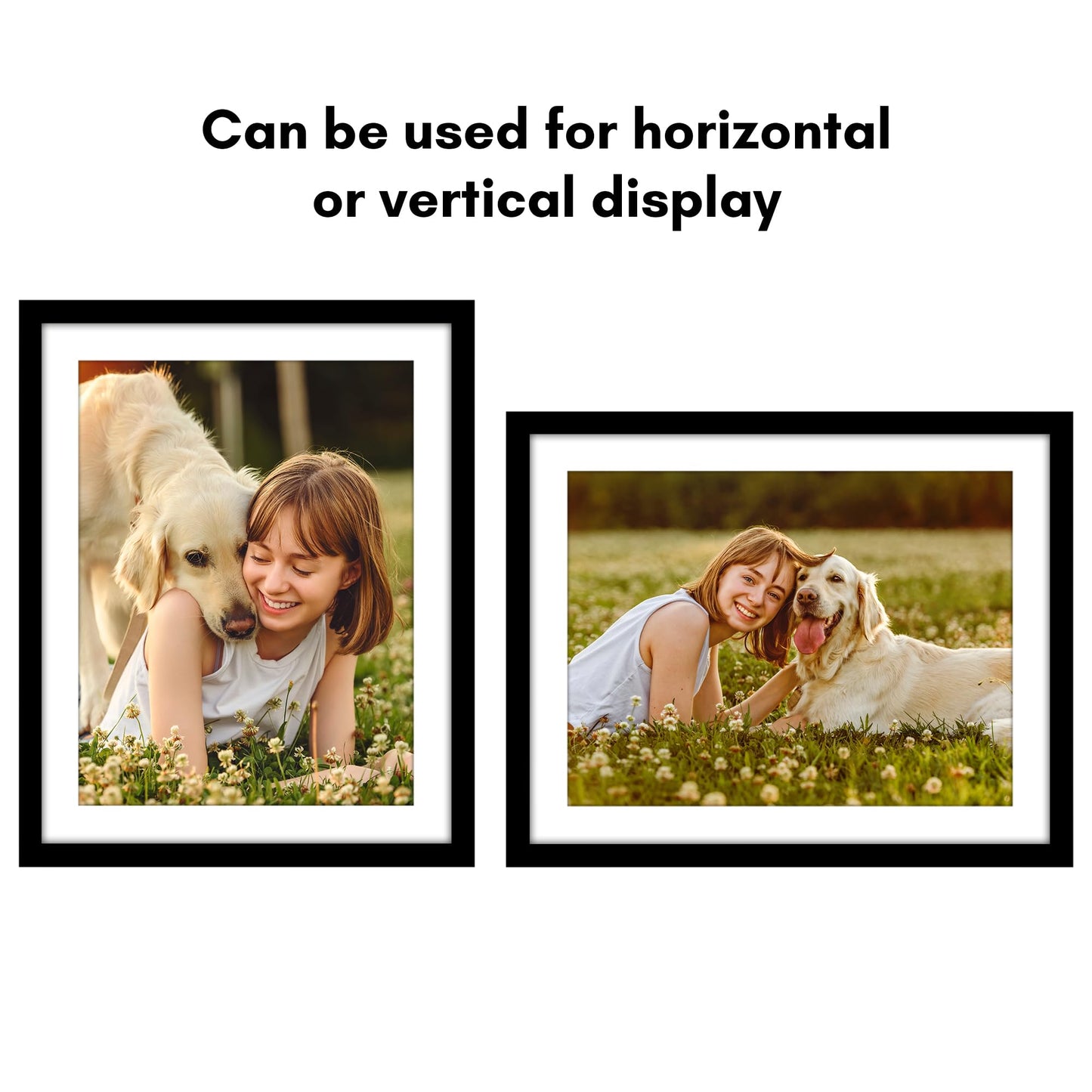 Americanflat 22x28 Poster Frame with Polished Plexiglass - Use as 18x24 Frame with Mat or Display 22x28 Photo Without Mat - Epic Collection - Wide Picture Frames for Wall Display - Black