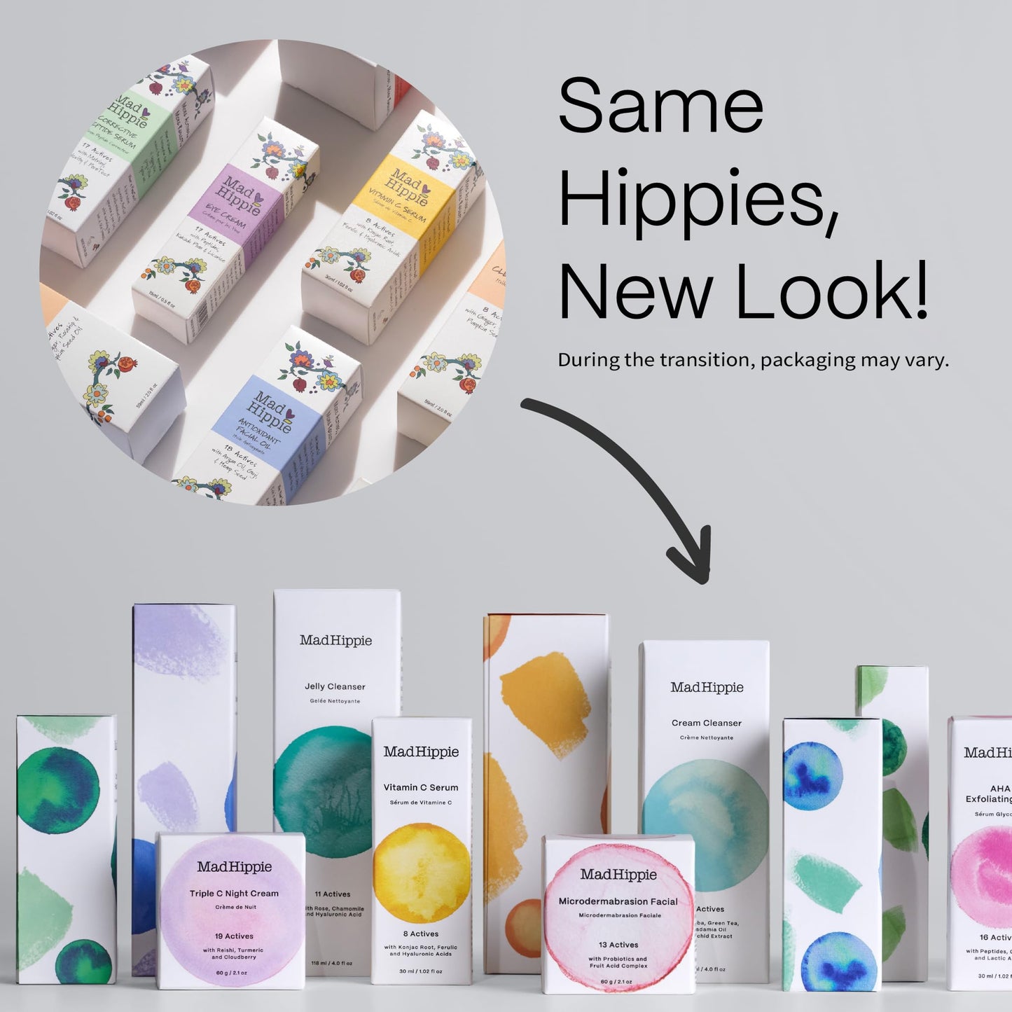 Mad Hippie Vitamin C Serum for Face with Hyaluronic Acid & Triple C Night Cream Ceramide Moisturizer - Skin-Brightening Skin Care Set (2 Piece Set)