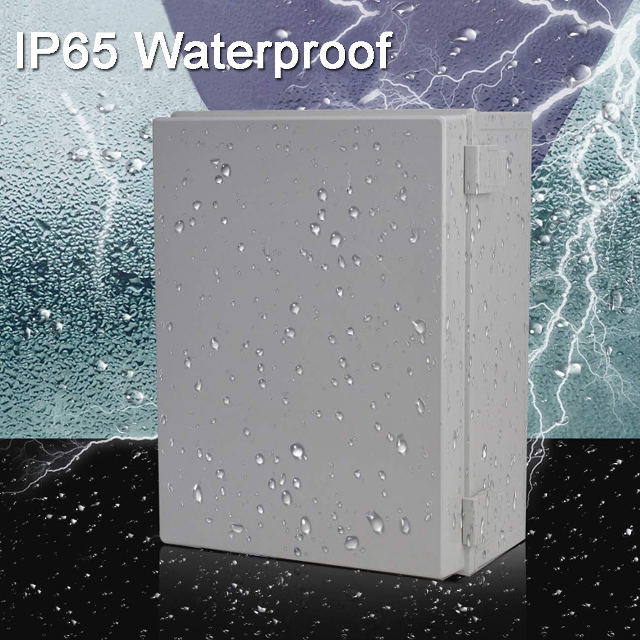 Ogrmar ABS Plastic Dustproof Waterproof IP65 Junction Box Universal Electrical Project Enclosure with Lock (15.7"x11.8"x7")