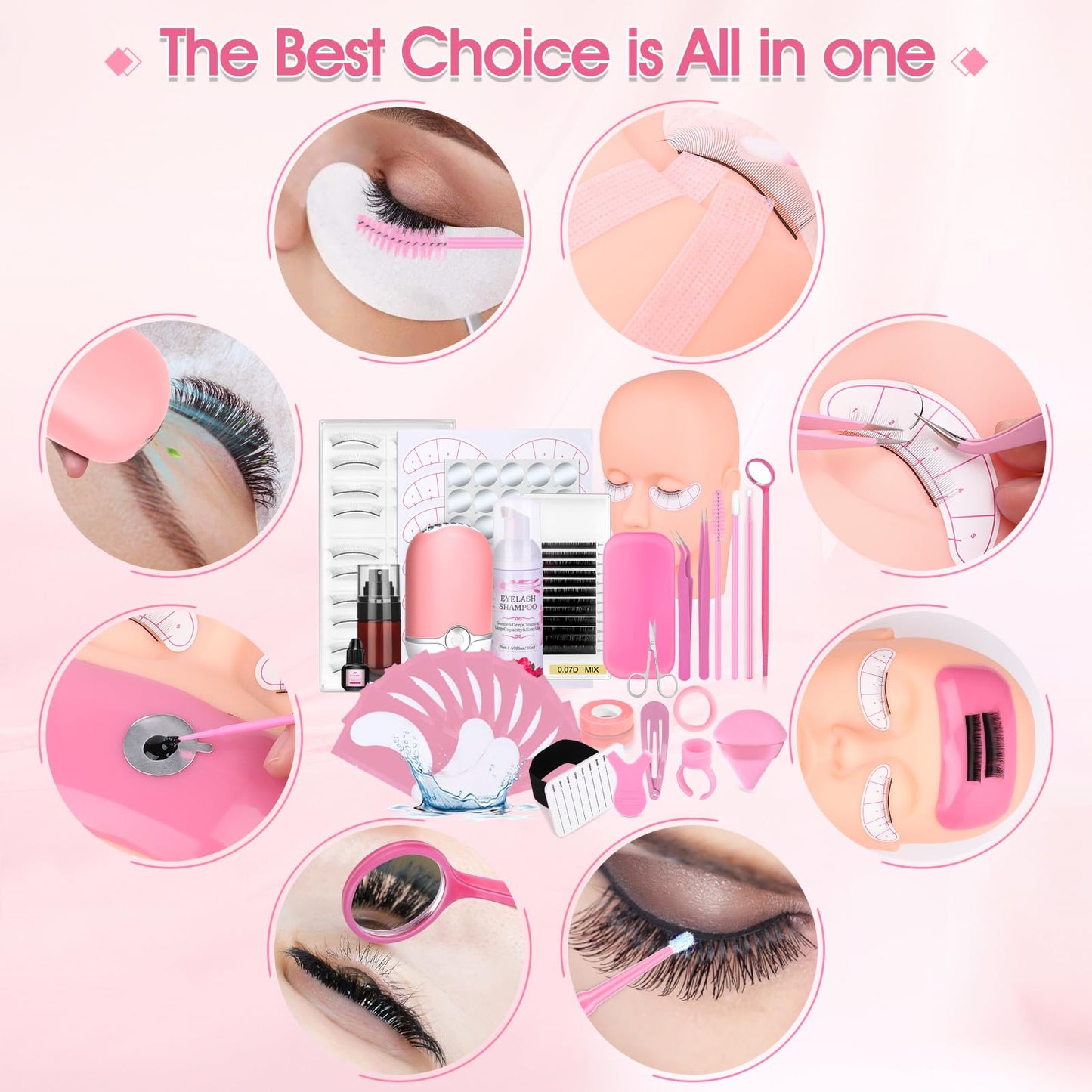 Sublaga 484 Pcs Lash Extension Kit for Beginners, Professional Eye Lashes Extension Kit