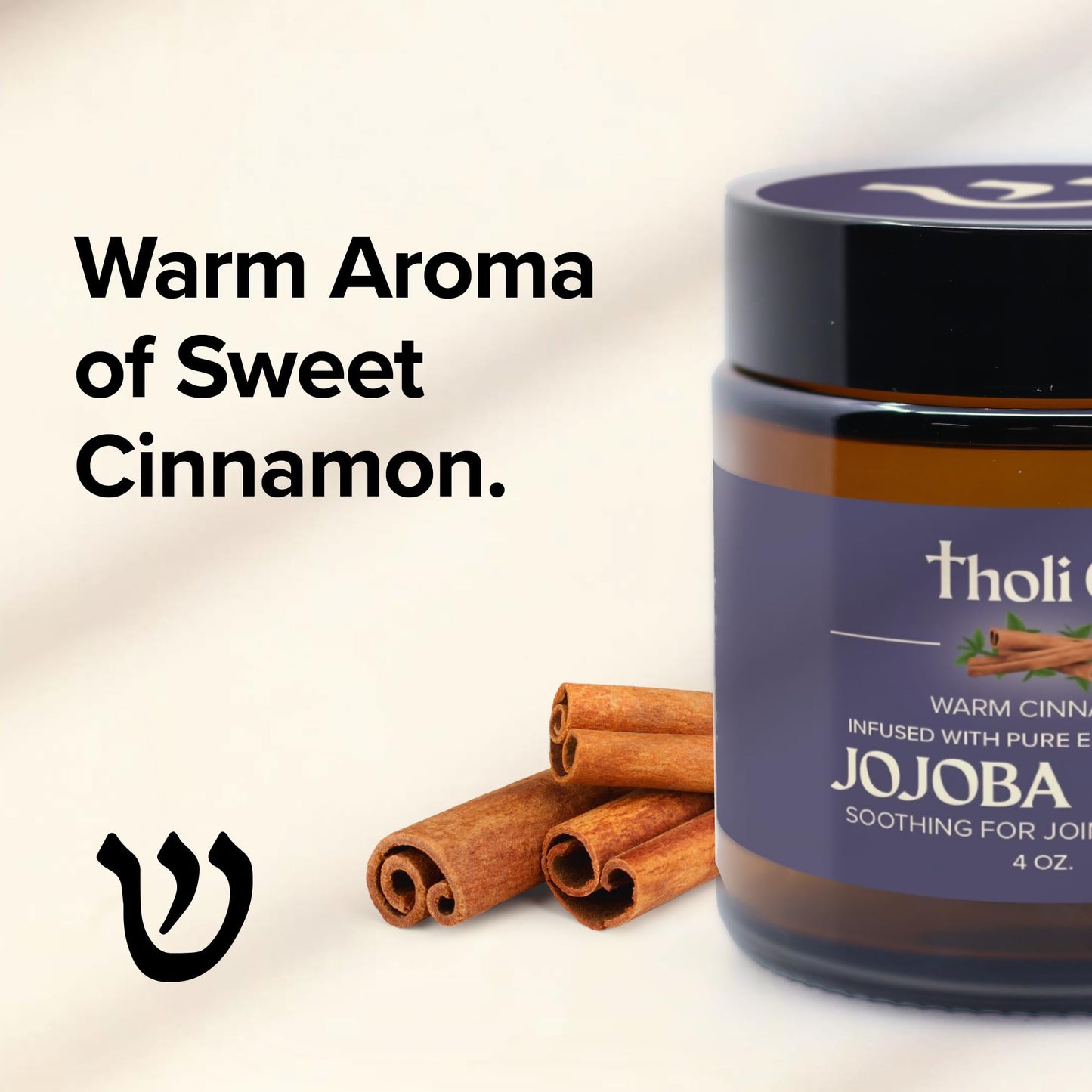Tholi Oil - Jojoba Balm with Cinnamon, Hyssop, Spikenard, Cassia - Infused with Biblical Oils for Skin - 4oz Jar