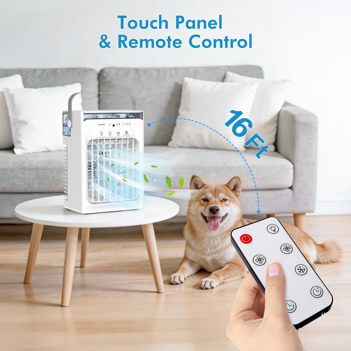 Portable Air Conditioners, 3-in-1 Portable AC Unit, Personal Mini Air Conditioner With 1000ml Water Tank, 2/4/6H Timer, USB Charging Small Cooling Fan (Include 5V 2A Adapter) For Indoor Office Bedroom