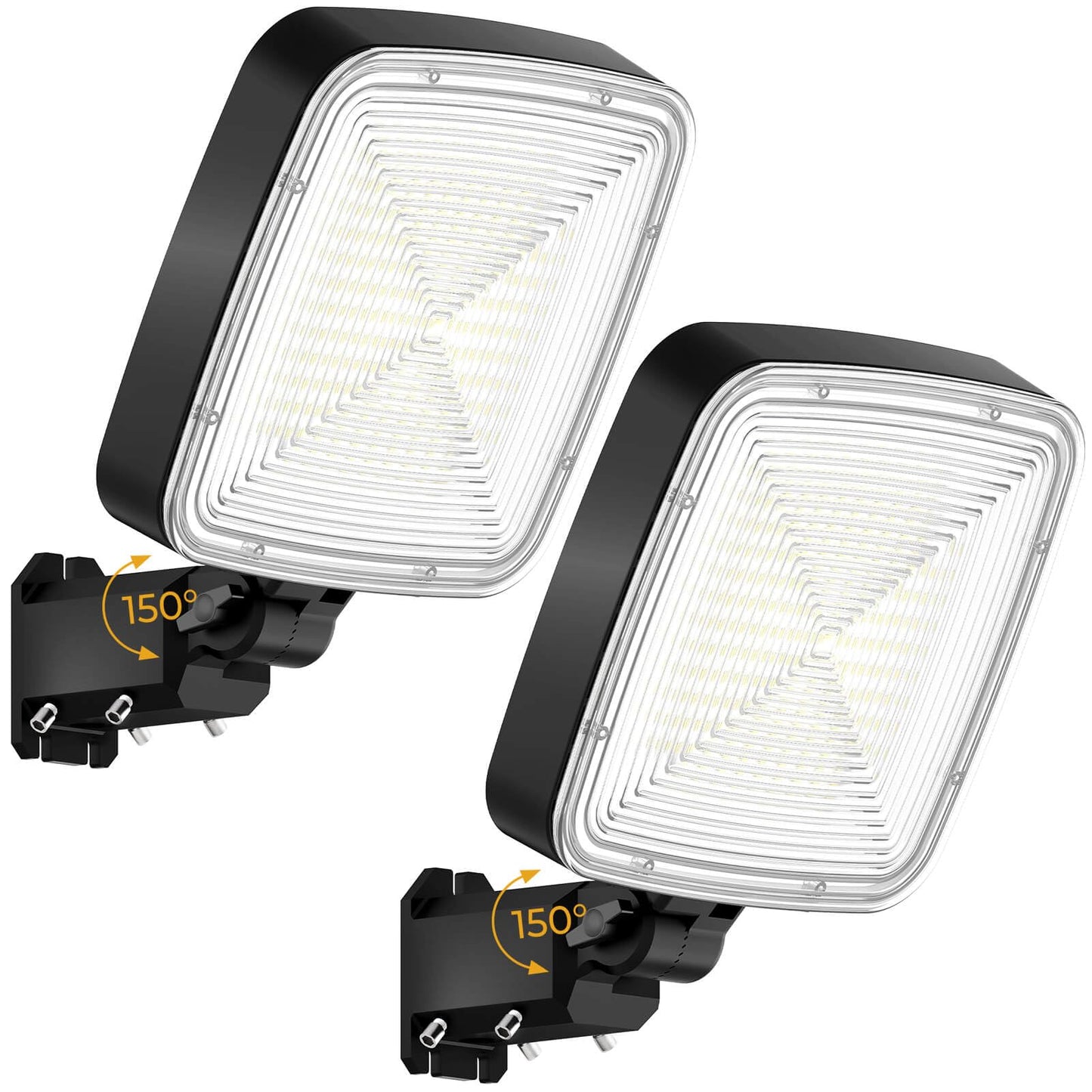 AGranTOP LED Parking Lot Light 2Pack, 150W 21000LM Dusk to Dawn Outdoor Lighting Adjustable Outdoor Light Poles IP66 Waterproof Commercial Street for Yard, Barn, Driveway, Sport, Highway