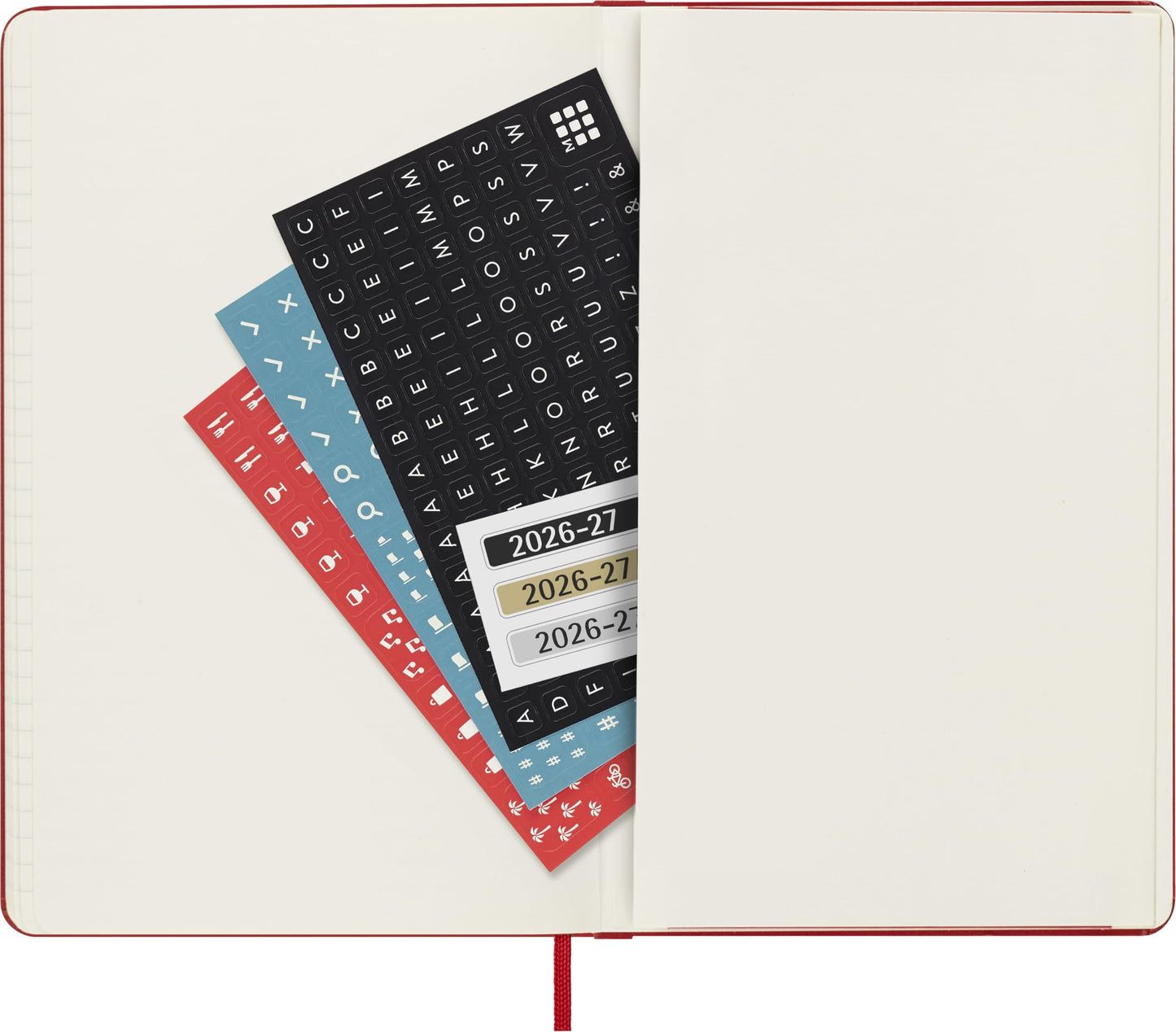 Moleskine Classic 18 Month 2026-2027 Weekly Planner, Hard Cover, Large (5" x 8.25"), Scarlet Red, 208 pages