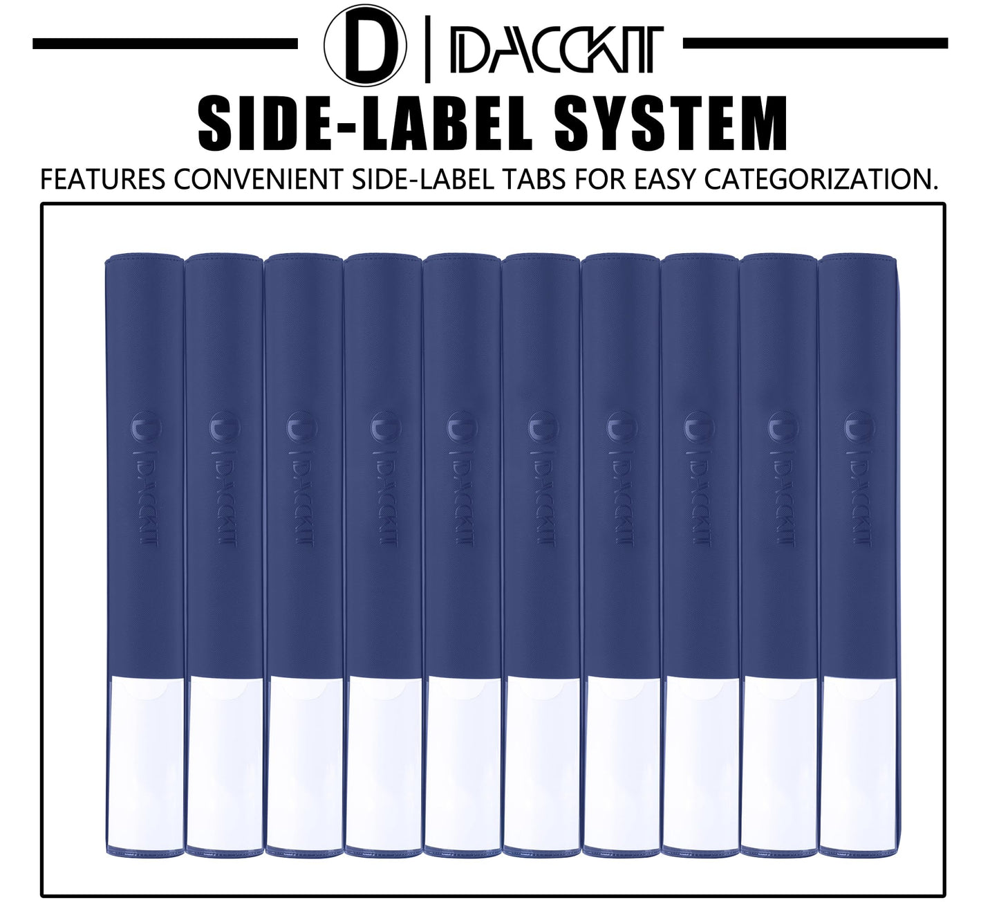 D DACCKIT Graded Card Binder，Holds 90 Card - 9 Pocket Slab Binder for Cards Compatible with PSA CGC BGS SGC（Model A, Navy Blue）