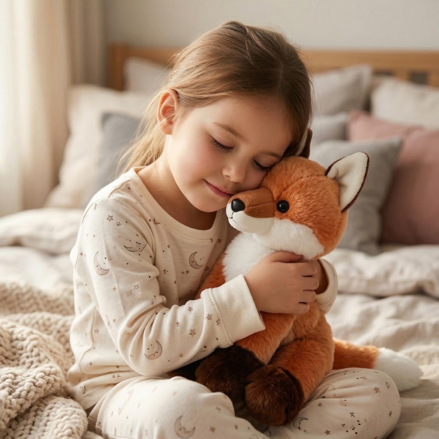 WEIGEDU Stuffed Fox, Red Fox Stuffed Animal Plush Toy with Big Tail for Kids Boys Girls Birthday Bedtime Gift, 13 inches