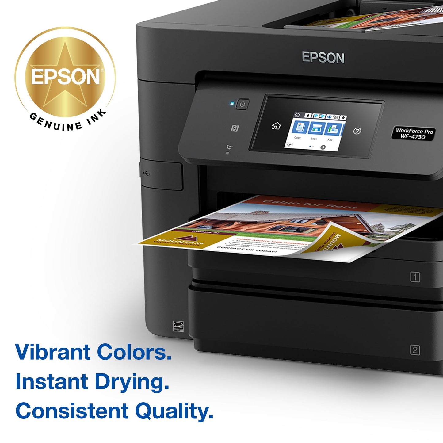EPSON 802 DURABrite Ultra Ink Standard Capacity Yellow Cartridge (T802420-S) Works with WorkForce Pro WF-4720, 4730, 4734, 4740