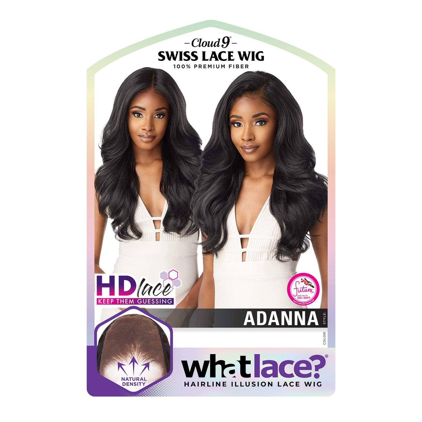 Sensationnel What lace 13x6 Wigs - adanna lacefrontal hand tied glueless synthetic with natural density preplucked hairline (1 JETBLACK)