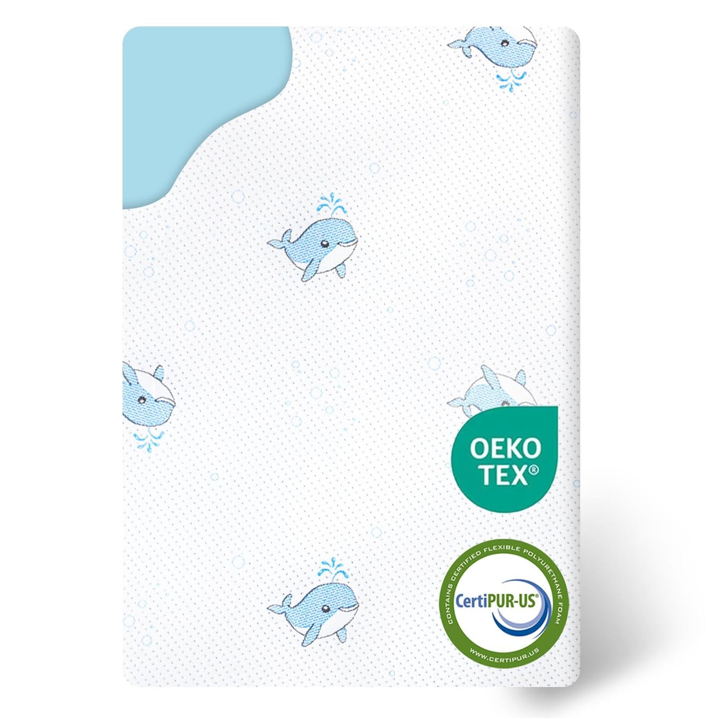 GOODFINDS Pack and Play Mattress, 38"x26"x3" Soft & Firm Memory Foam Pack N Play Mattresses, 3 Inch Thick Memory Foam Mattress for Pack and Play with Removable Cover