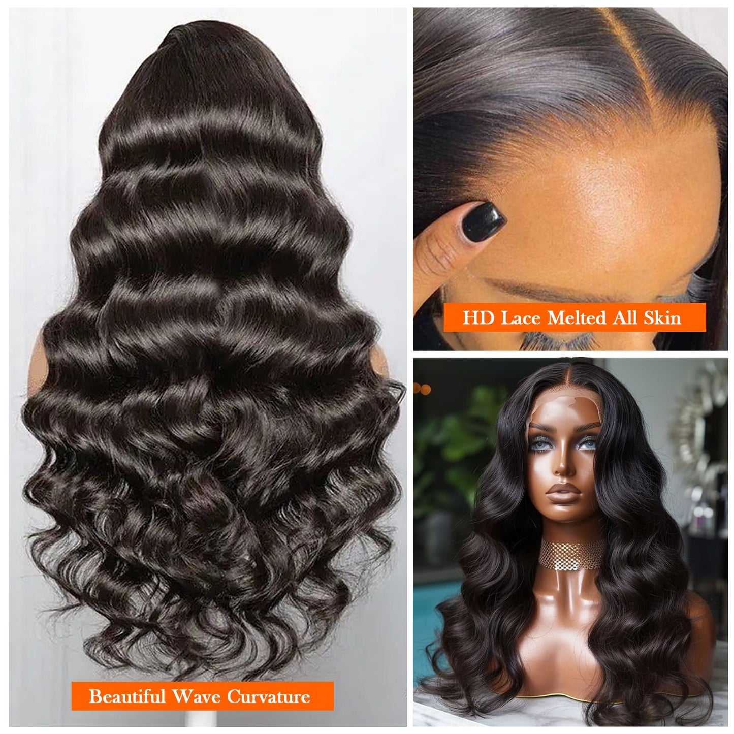 28 Inch Body Wave Lace Front Wigs Human Hair 13x4 HD Transparent Lace Frontal Wigs Human Hair 180% Density Glueless Wigs Human Hair Pre Plucked With Natural Hairline Baby Hair Wigs For Black Women