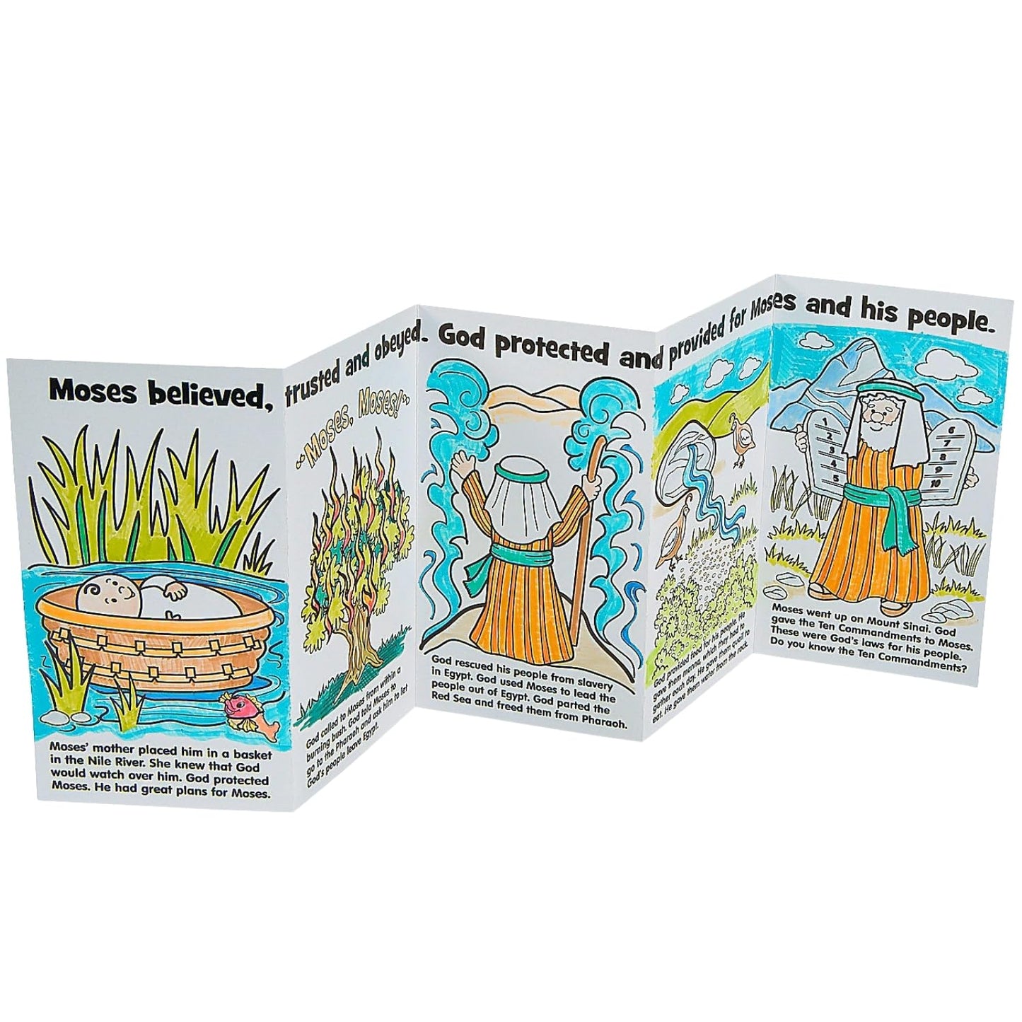 Oriental Trading 13596891 Colour Your Own Moses Story Book 12-Pieces