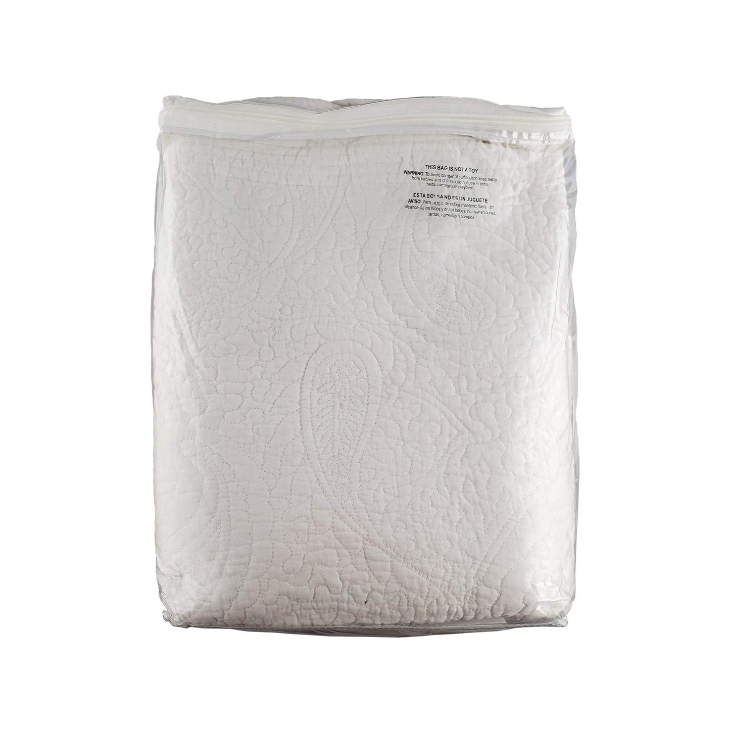 Greenland Home Paisley Quilted Bed Skirt, Ivory, King