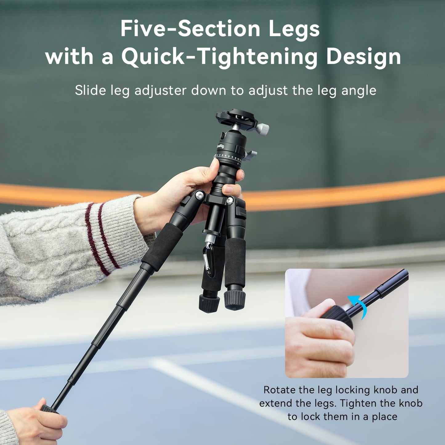 SmallRig VT-20 Aluminum Mini Tripod, 20" Desktop Tripod with 360° Ball Head, Compact Desktop Tripod for DSLR Camera Video Camcorder, Load up to 13lb/6kg-4289