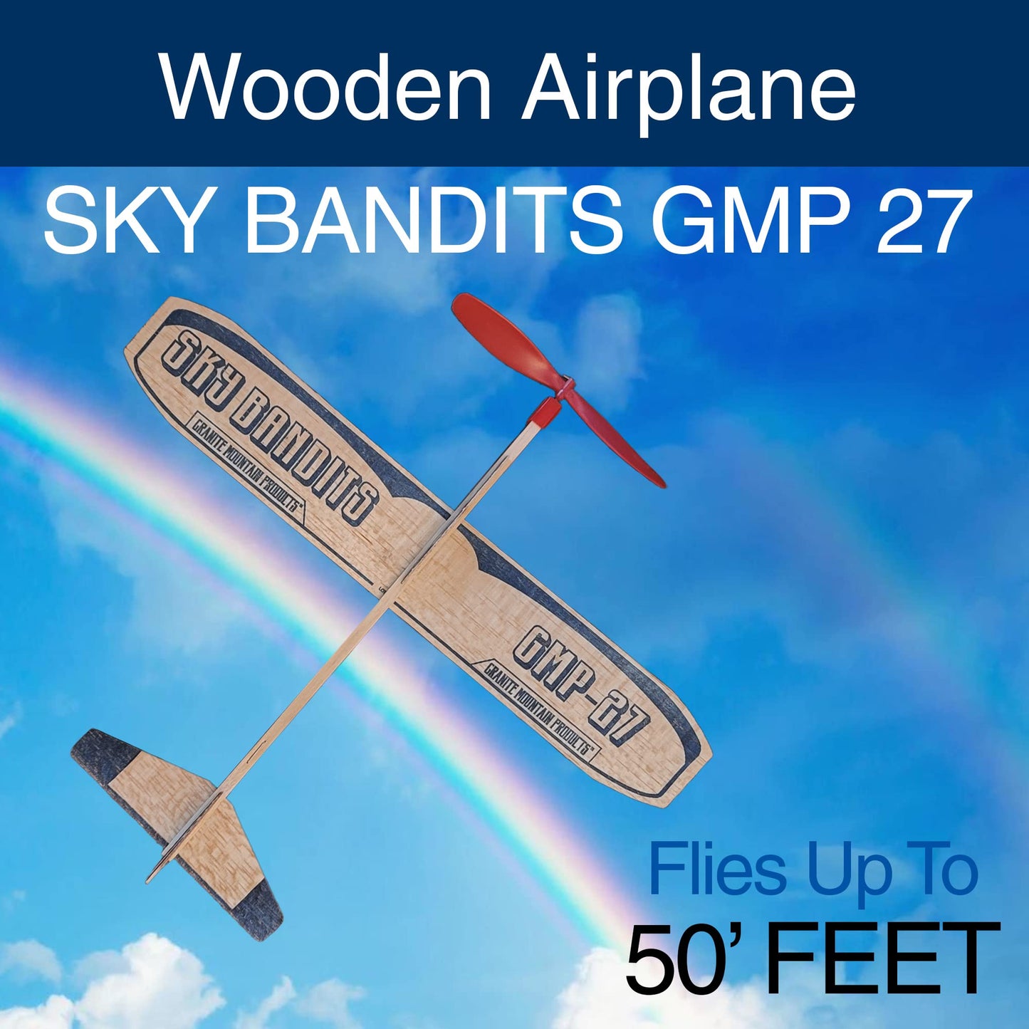 GRANITE MOUNTAIN PRODUCTS Balsa Wood Plane Kits | Gliders & Propeller Set, 4 Wood, 2 Propeller with Elastic, Gliders, Miniature Toy Kit