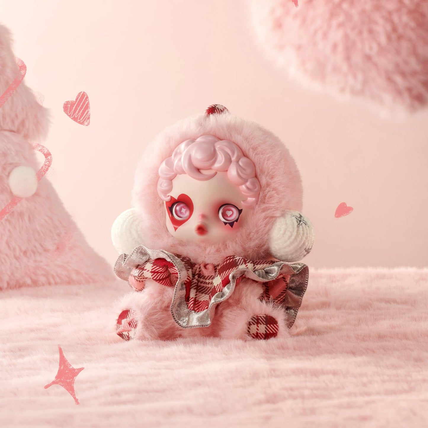 POP MART SKULLPANDA Winter Series Plush Doll Ornament, Random Design Action Figures Collectible Toys Home Decorations, Holiday Birthday Gifts, Single Box