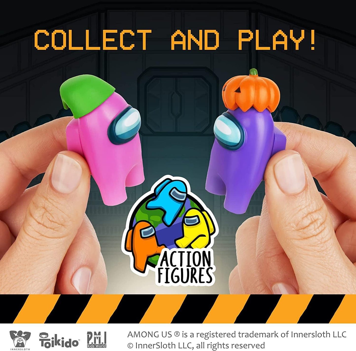 Among Us Crewmate Figures | Toys Out of 16 Collectibles in 1 Box | 8 Among Us Merch Incl. The Peeled and The Clogged | 2 Hidden Impostors | Mini Toys with 5 Add’l Hats
